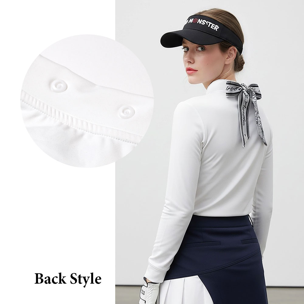 裏フリースバックリボン長袖モックネックカットソー【GREED MONSTER】