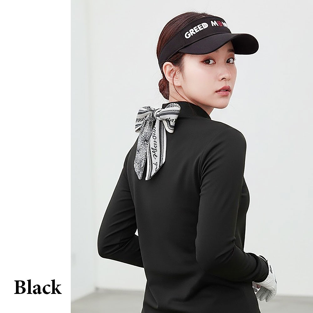 裏フリースバックリボン長袖モックネックカットソー【GREED MONSTER】