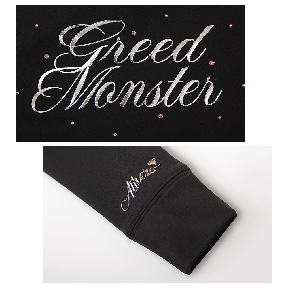 裏フリースバックリボン長袖モックネックカットソー【GREED MONSTER】