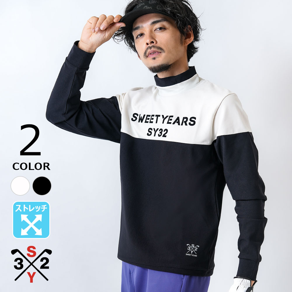 フロッキーSYロゴ長袖モックネック【SY32 GOLF】