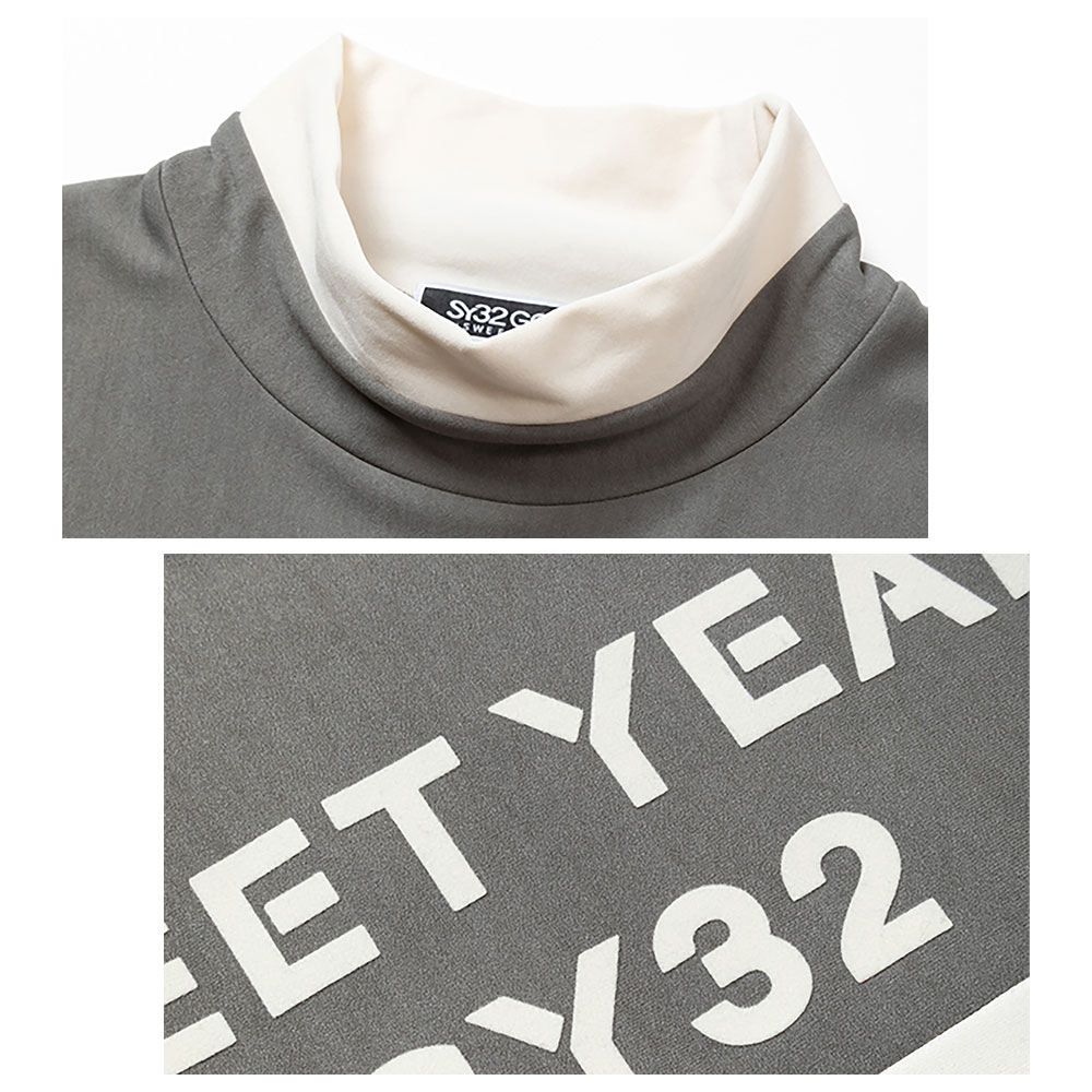 フロッキーSYロゴ長袖モックネック【SY32 GOLF】