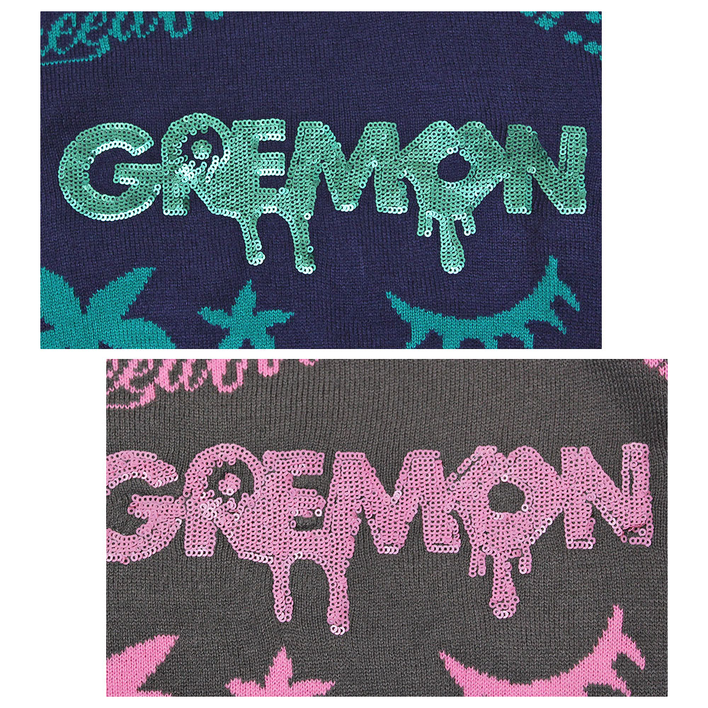 ジャガード総柄長袖ニット【GREED MONSTER】