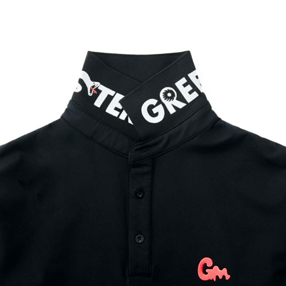 Back MONSTER Pattern 長袖ポロシャツ