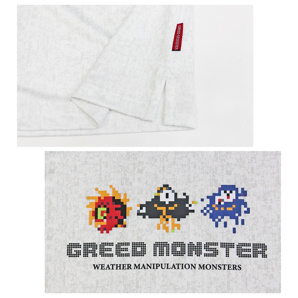 ドットモンスターデジタル総柄半袖モックネック【GREED MONSTER】