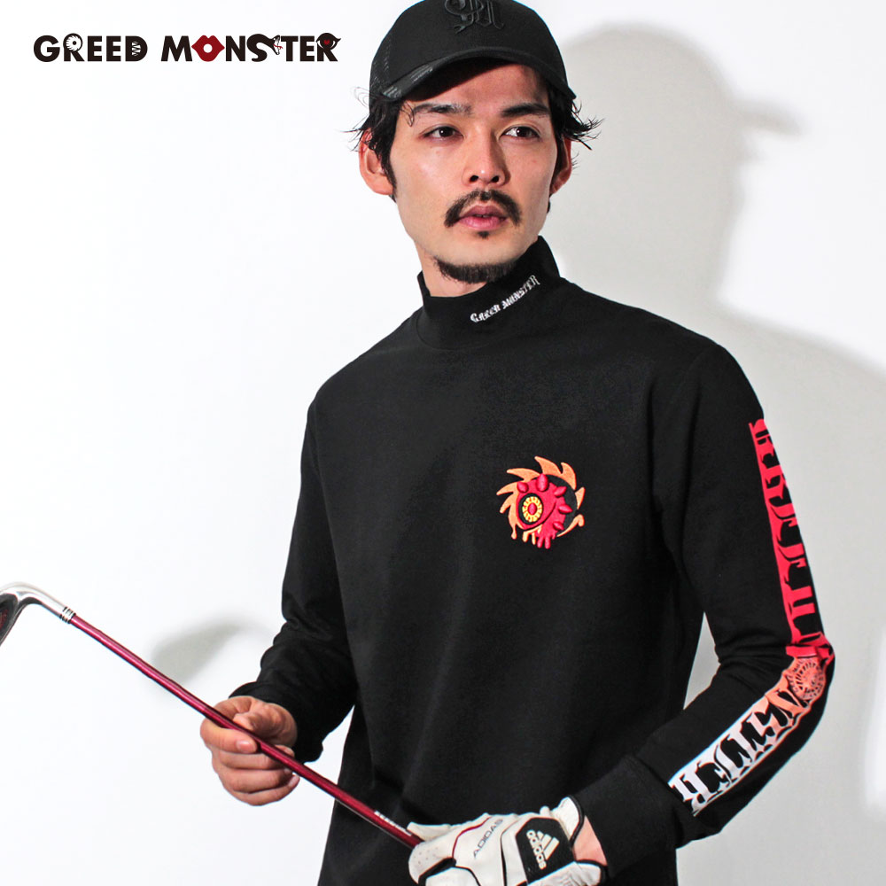 【GREED MONSTER】グリードモンスター GRADATION PRINT モックネック長袖カットソー
