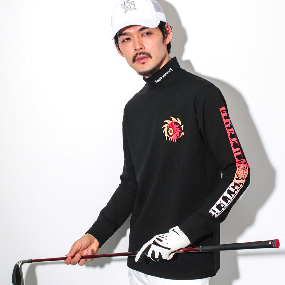 【GREED MONSTER】グリードモンスター GRADATION PRINT モックネック長袖カットソー