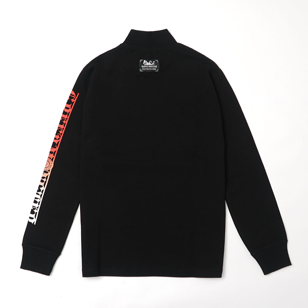 【GREED MONSTER】グリードモンスター GRADATION PRINT モックネック長袖カットソー
