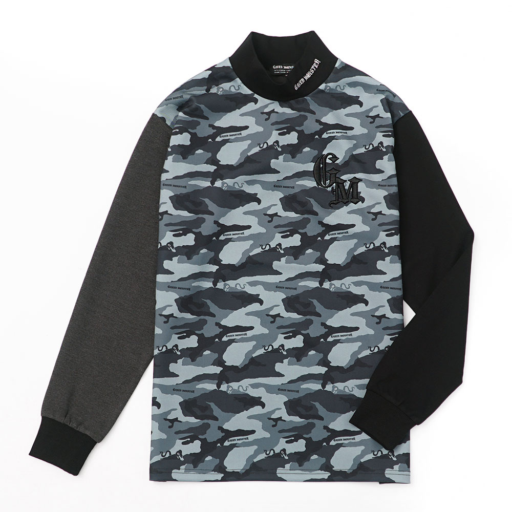 【GREED MONSTER】グリードモンスター CAMOUFLAGE モックネック長袖カットソー
