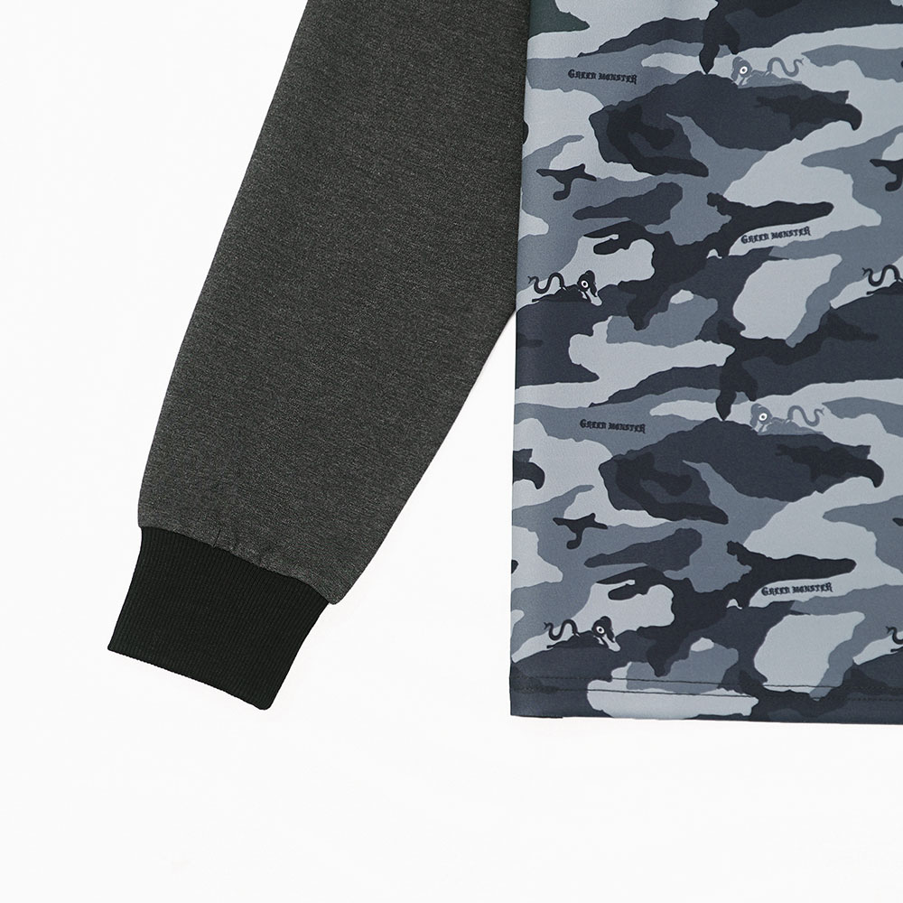 【GREED MONSTER】グリードモンスター CAMOUFLAGE モックネック長袖カットソー
