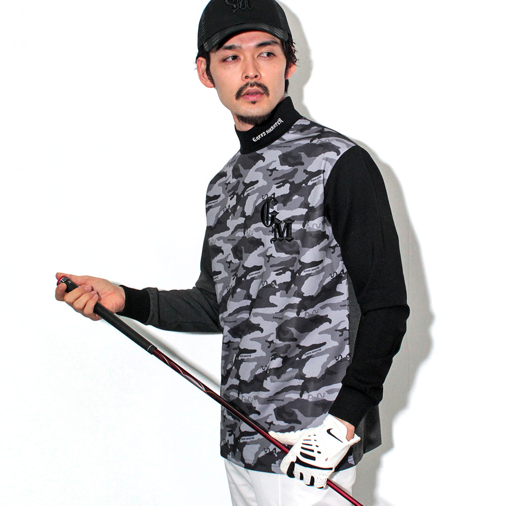 【GREED MONSTER】グリードモンスター CAMOUFLAGE モックネック長袖カットソー