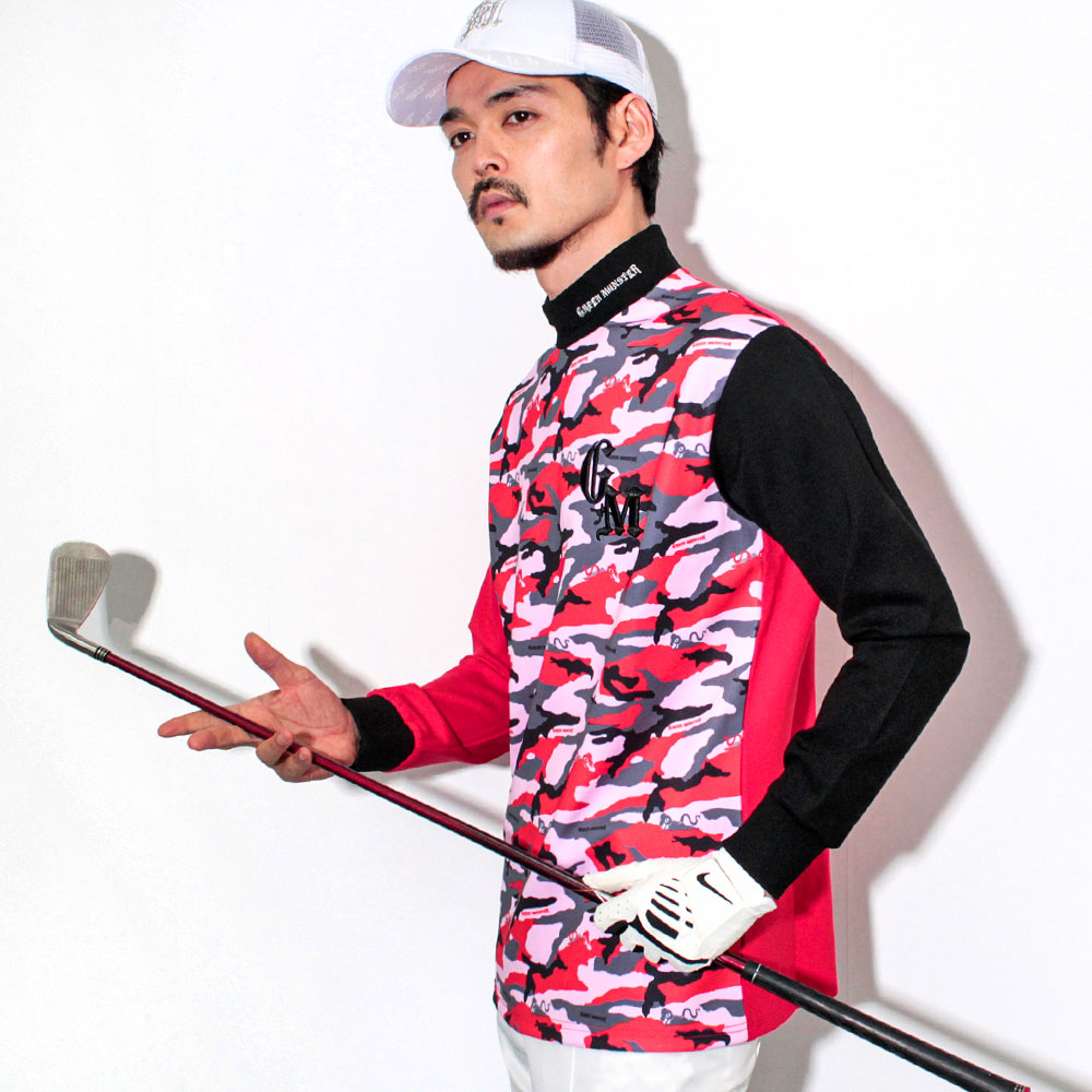 【GREED MONSTER】グリードモンスター CAMOUFLAGE モックネック長袖カットソー