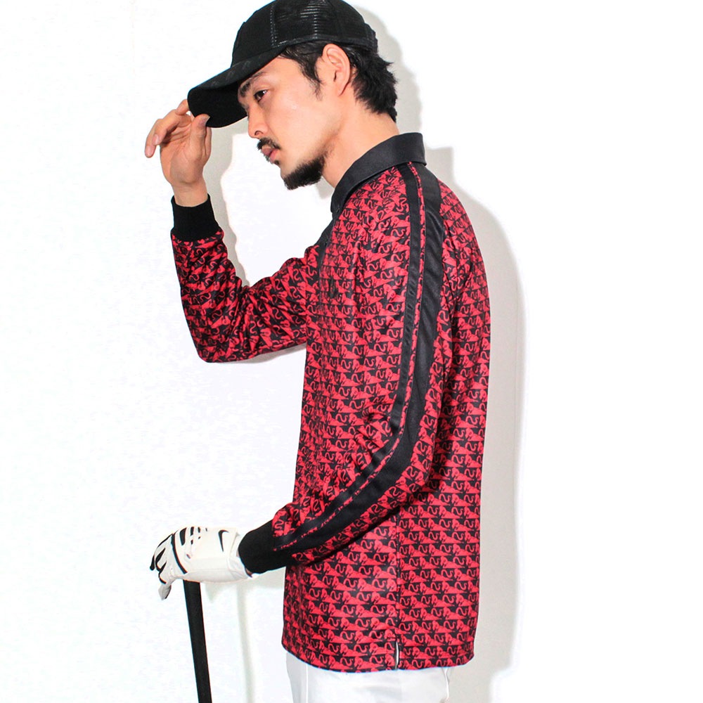 GREED MONSTER カラフルポロシャツ 新品未使用 GREED MONSTER】グリードモンスター ATHERA WHOLE PATTERN 長袖
