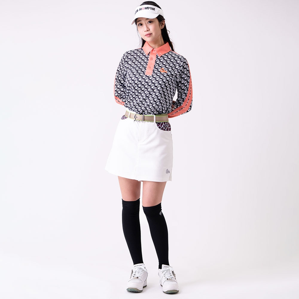 【GREED MONSTER】グリードモンスター ATHERA WHOLE PATTERN 長袖ポロシャツ