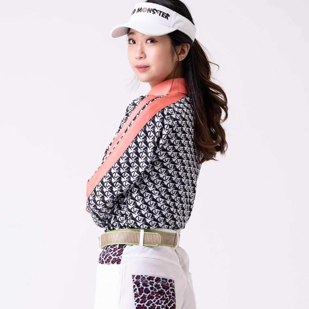 【GREED MONSTER】グリードモンスター ATHERA WHOLE PATTERN 長袖ポロシャツ