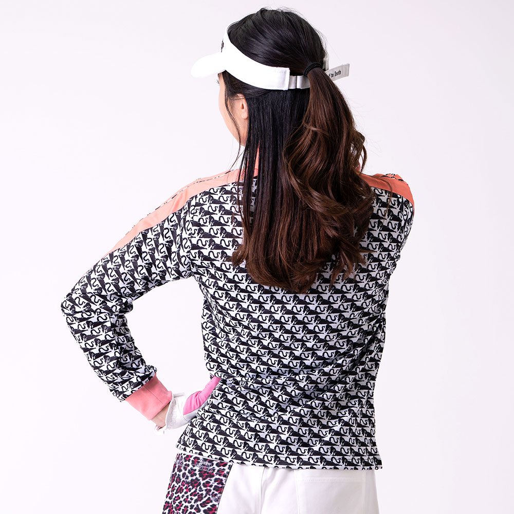 【GREED MONSTER】グリードモンスター ATHERA WHOLE PATTERN 長袖ポロシャツ