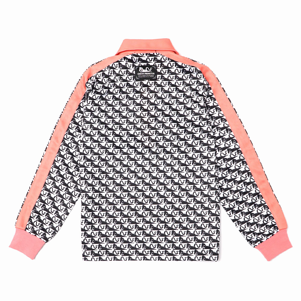 【GREED MONSTER】グリードモンスター ATHERA WHOLE PATTERN 長袖ポロシャツ