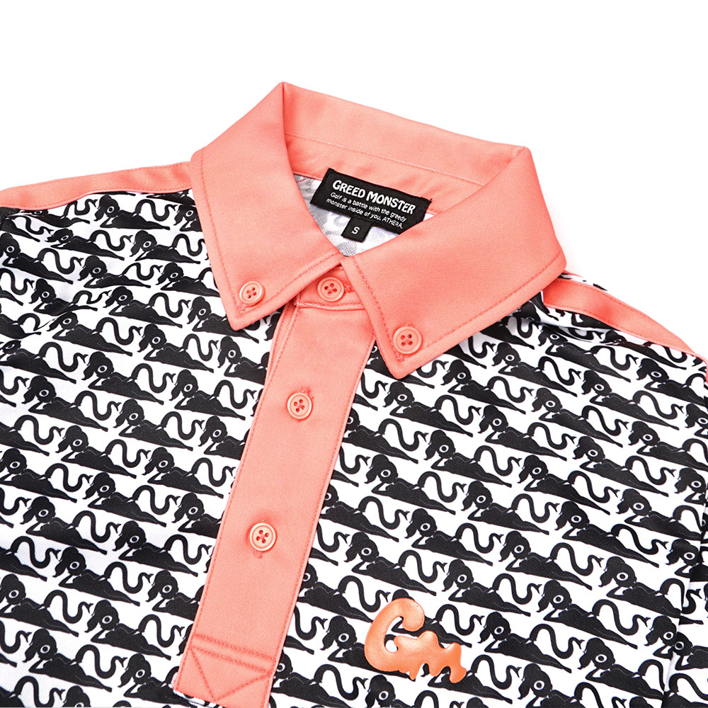 【GREED MONSTER】グリードモンスター ATHERA WHOLE PATTERN 長袖ポロシャツ