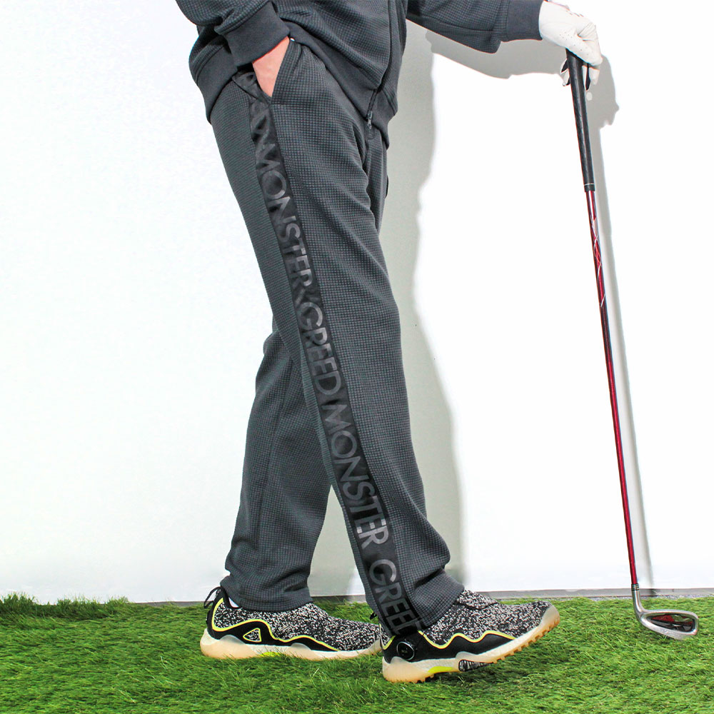 【GREED MONSTER】グリードモンスター LOGO TAPE ワッフルパンツ