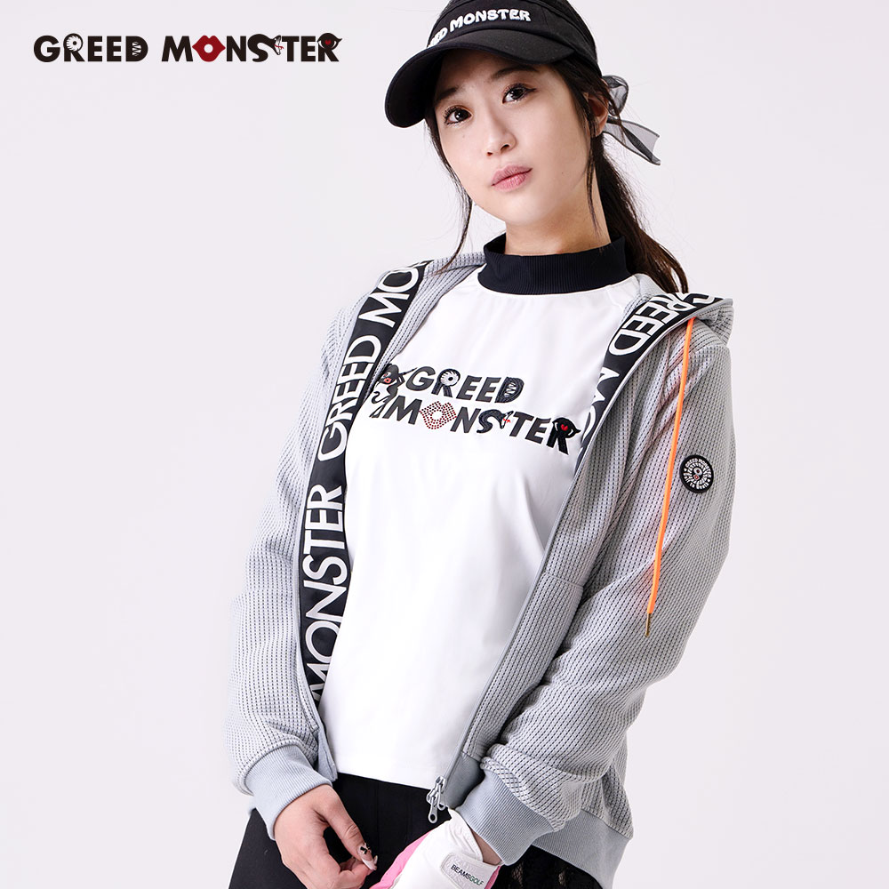 【GREED MONSTER】グリードモンスター LOGO TAPE ワッフルパーカー