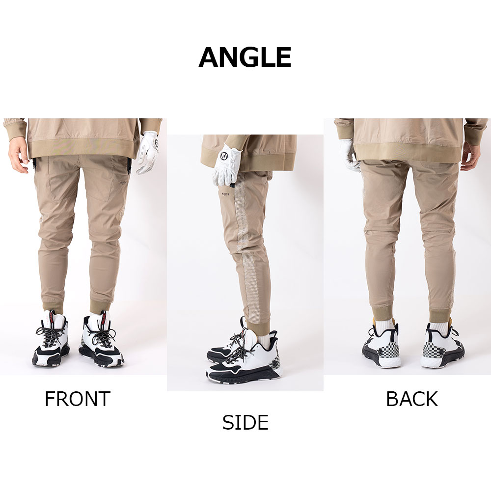 MENS】LUXE/R GOLF 撥水加工メッシュサイドラインストレッチスリム