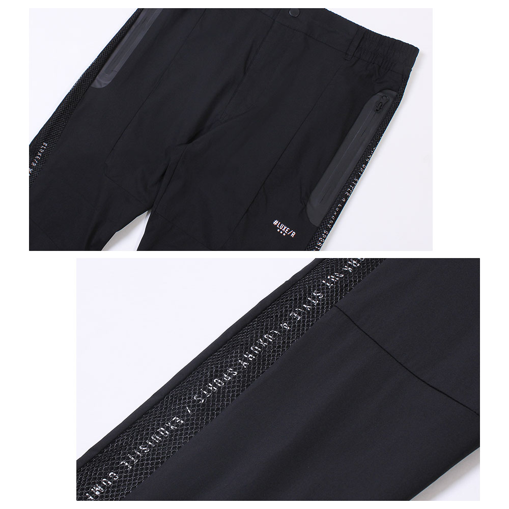 MENS】LUXE/R GOLF 撥水加工メッシュサイドラインストレッチスリム