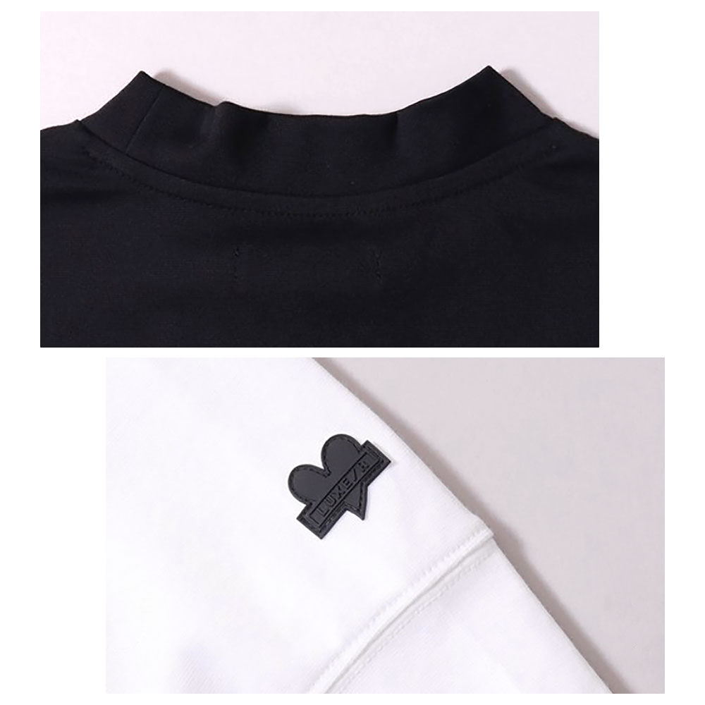 【MENS】LUXE/R GOLF スムース切替デザインモックネックカットソー