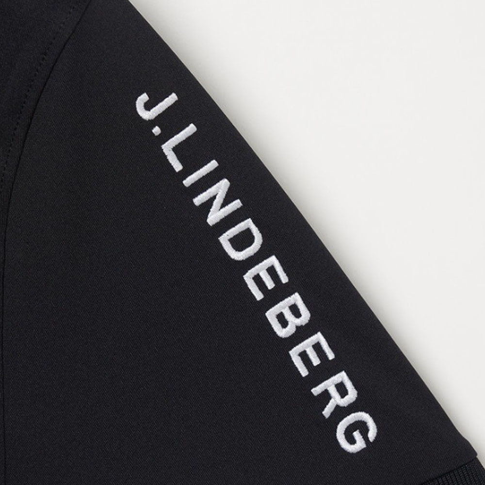 ロゴ刺繍ポロシャツ　BLACK【J.LINDEBERG】