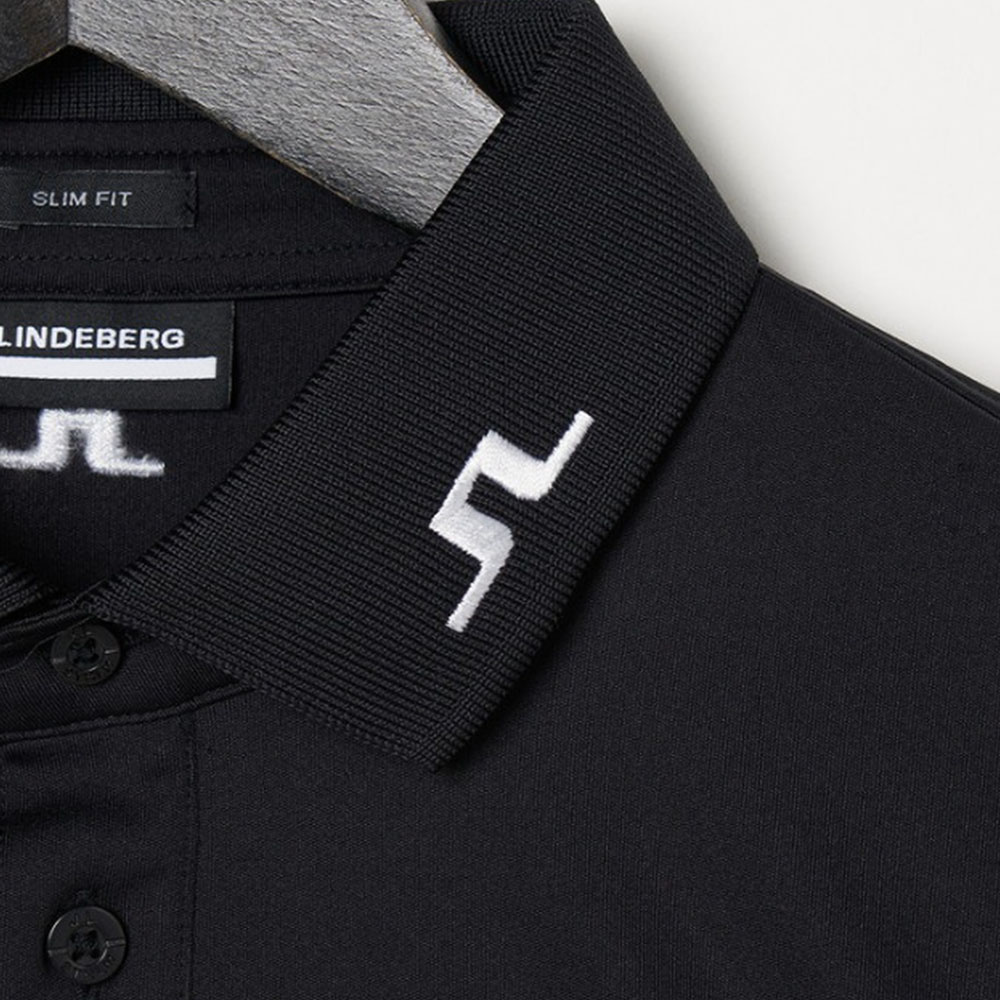 【Lサイズ】J.LINDEBERG メンズ ポロシャツ　ブラック J.LINDEBERG ポロシャツ 「J.LINDEBERG/GOLF」シリコンブリッジ
