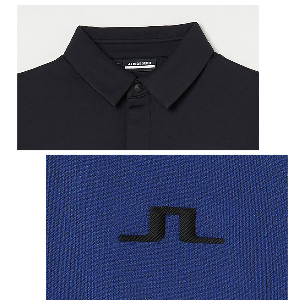 ブリッジモノグラムプリント半袖ポロシャツ【J.LINDEBERG】