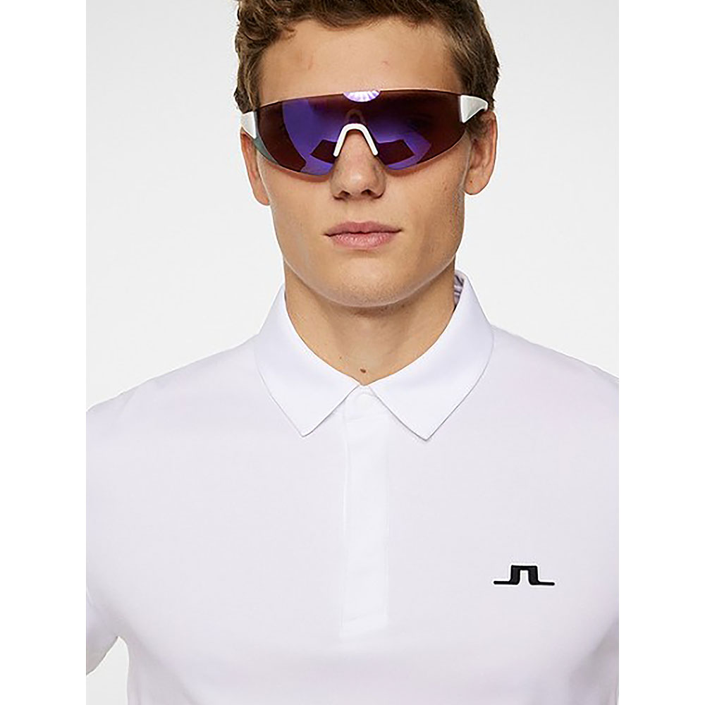 ブリッジモノグラムプリント半袖ポロシャツ【J.LINDEBERG】