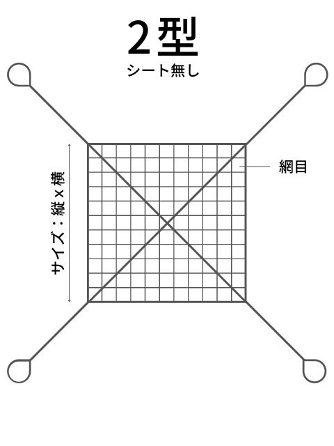 ワイヤモッコ 2型（4本吊り手） シート無し | 吊り具,モッコ／吊り