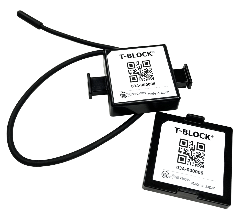 T-BLOCK コンクリート専用ワイヤレス温度センサー 30cmケーブル/3m