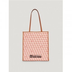 PRINTED CANVAS SHOPPER RED