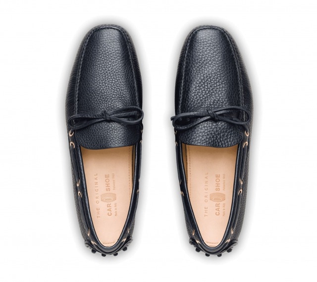 DRIVING SHOES GRAINED CALF NAVY | CAR 