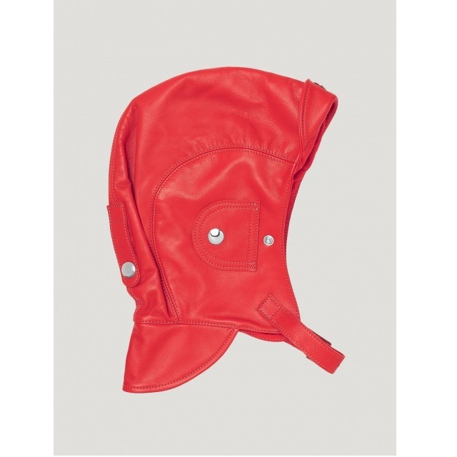 LEATHER HELMET RED