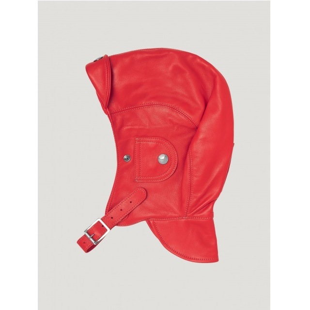 LEATHER HELMET RED