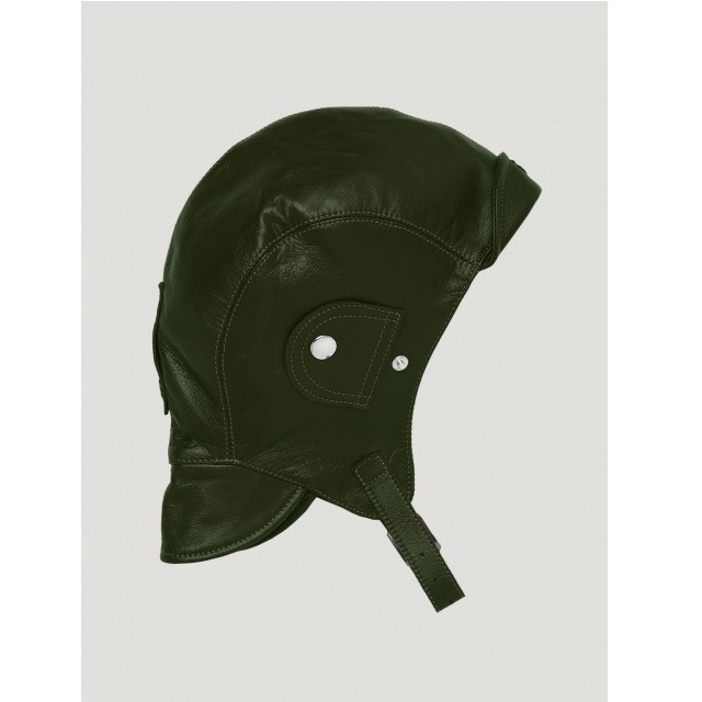LEATHER HELMET GREEN
