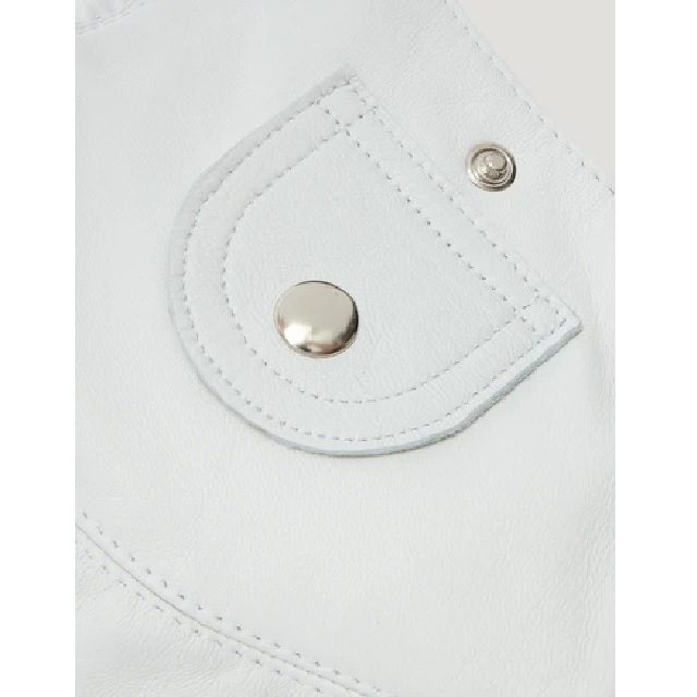 LEATHER HELMET WHITE