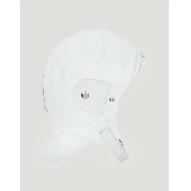 LEATHER HELMET WHITE