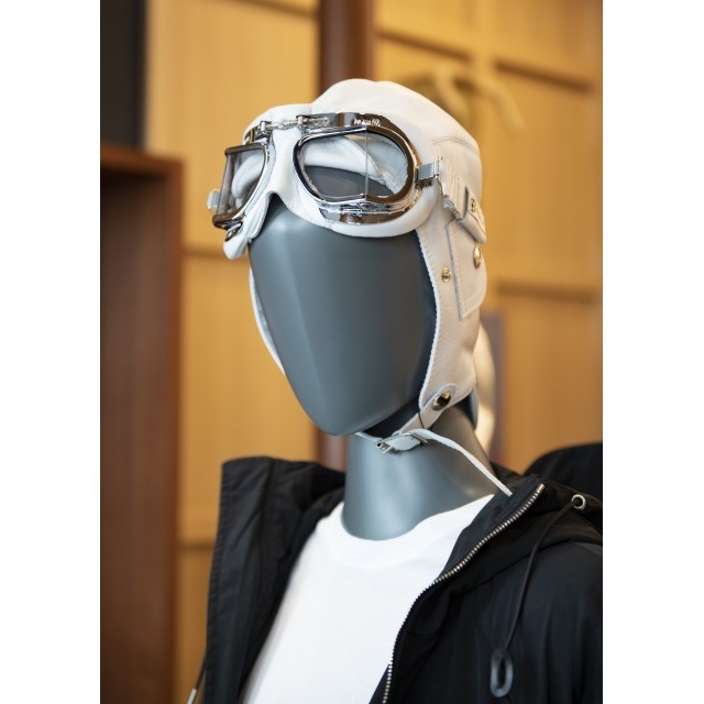 LEATHER HELMET WHITE