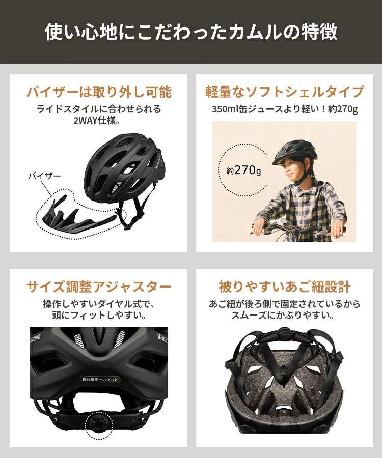 自転車用ヘルメット ブリヂストン カムル CH-KMRM CH-KMRL 軽量 SGマーク