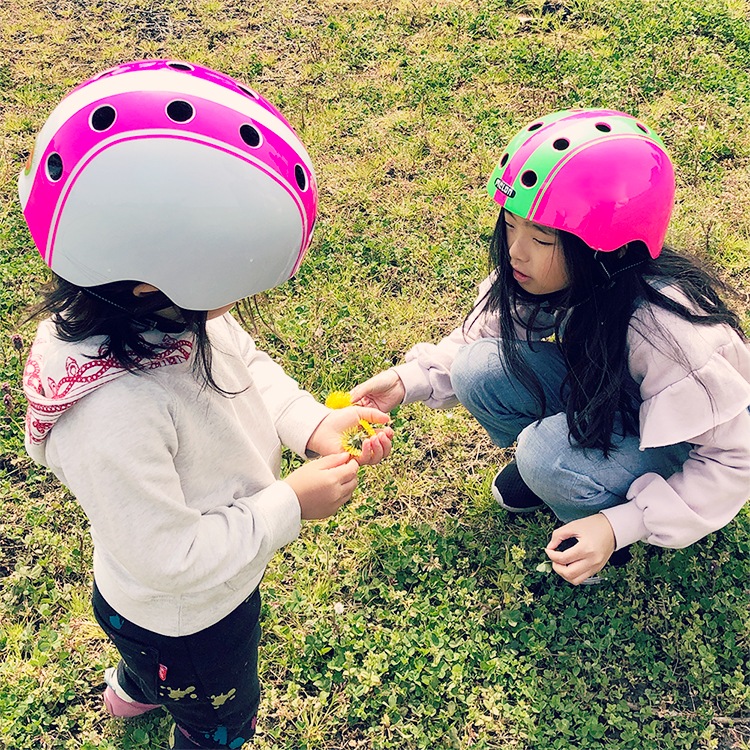 子供用 キッズ 自転車メロンヘルメット 46cm-63cm モザイク