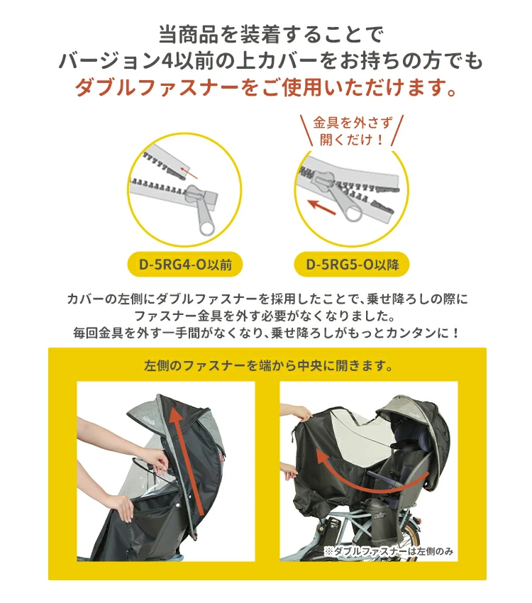 後ろチャイルドシートレインカバー 補修部品 下カバーのみ D