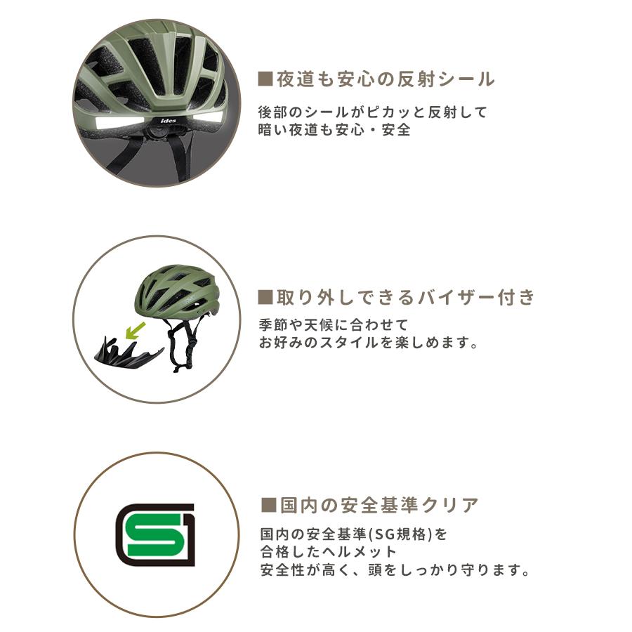 自転車用 ヘルメット 54-59cm ides ディーバイクヘルメット ARMO ARUMO