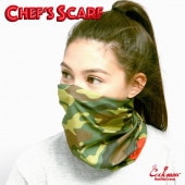  Chef's Scarf  Woodland Camo Green