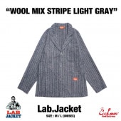 ܥ㥱å Lab.Jacket Wool Mix Stripe Light Gray