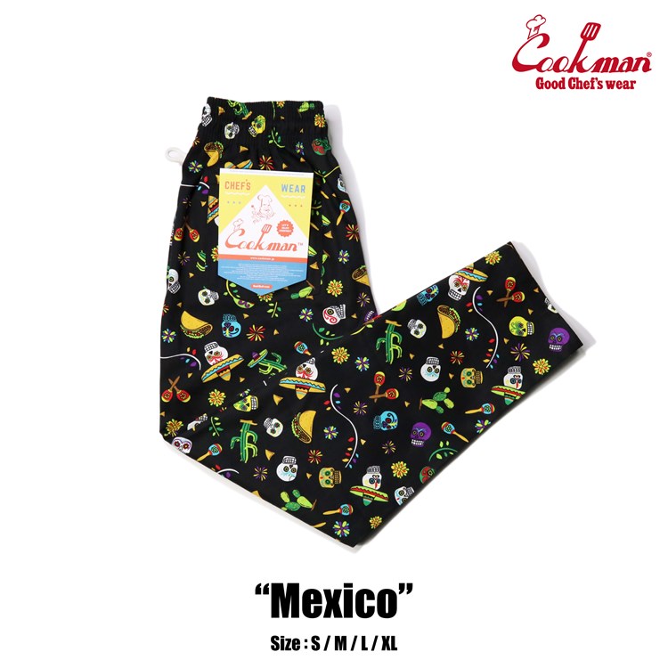 COOKMAN クックマン シェフパンツ メキシコ　カラベラ　Mexico XL Cookman クックマン シェフパンツ Chef pants 公式 ショップ 南