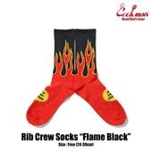 å Rib Crew Socks Flame Black / Red