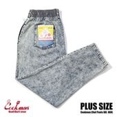 եѥ Chef Pants Snow Washed Denim Blue Plus Size