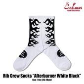 å Rib Crew Socks Afterburner White Black